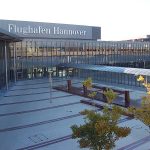 Vue extérieure de l'aéroport de Hanovre