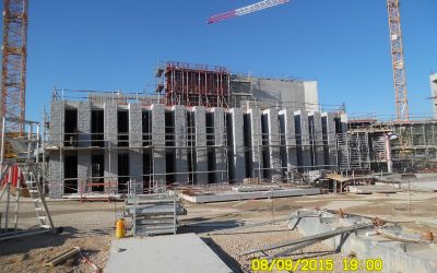 Chantier en cours de réalisation – Nouvelle Faculté de médecine – Montpellier – France